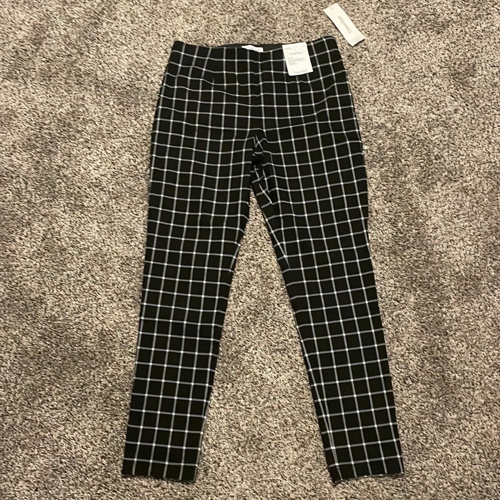 BRAND NEW WITH TAGS Calvin Klein Dress Pants - Black and White Plaid